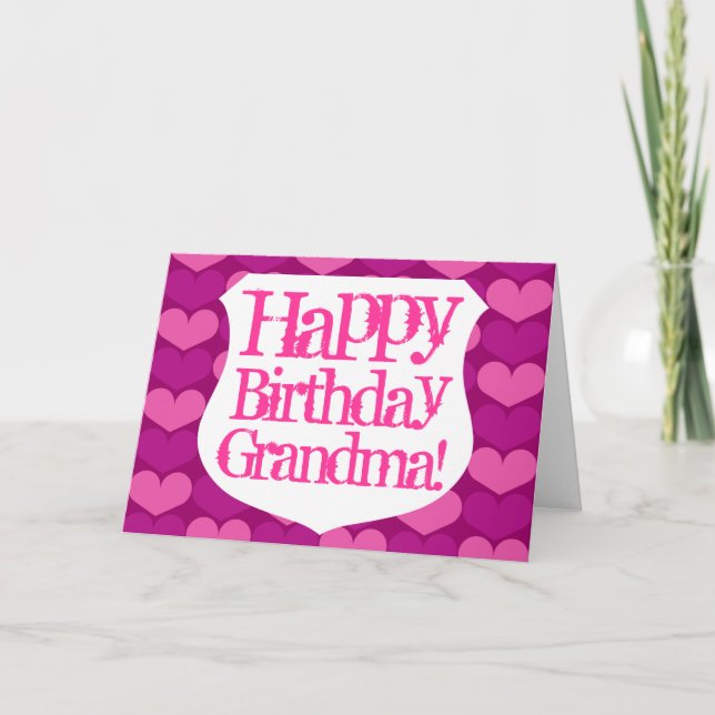 Feliz cumpleaños tarjeta de bienvenida de la abuel (Anverso)