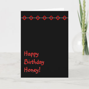 Feliz cumpleaños tarjeta de bienvenida de miel