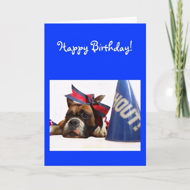 Feliz cumpleaños, tarjeta de bienvenida para boxea (Anverso)