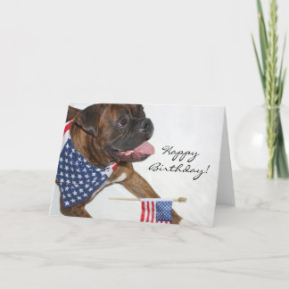 Feliz cumpleaños, tarjeta de bienvenida Patriotic 