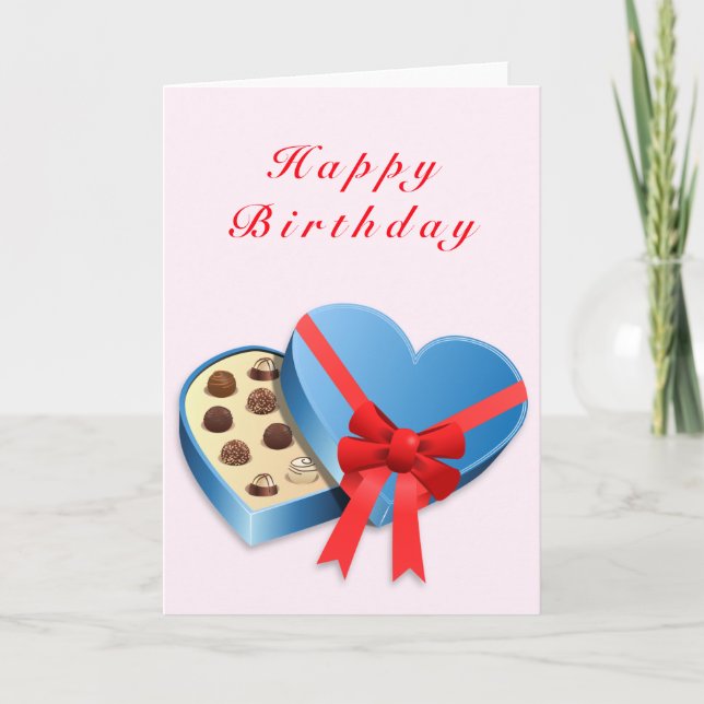 Feliz cumpleaños tarjeta de caramelo dulce - Amor  (Anverso)