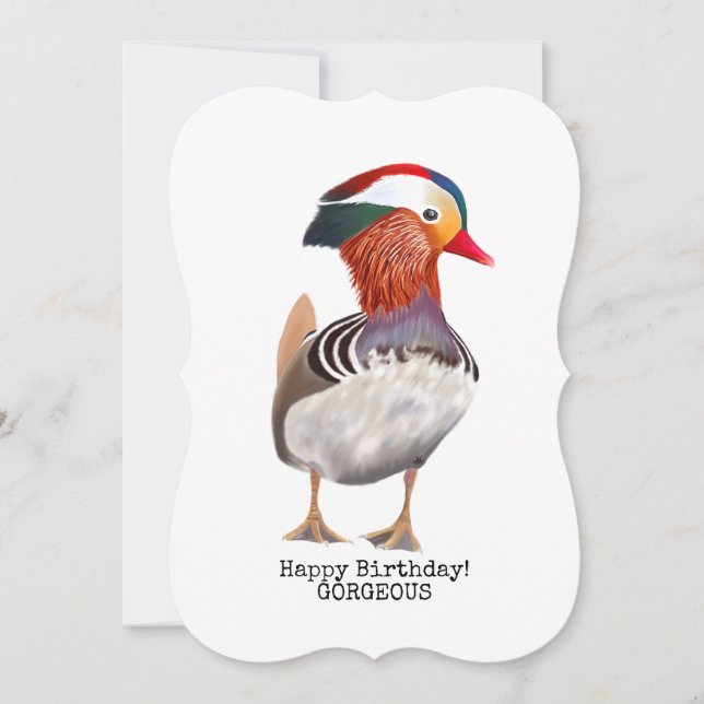 Feliz Cumpleaños Tarjeta de Cumpleaños de Mandarin (Anverso)