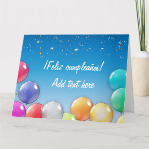 ¡Feliz cumpleaños! Tarjeta de cumpleaños en españo