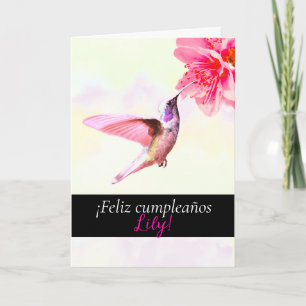 Feliz cumpleaños - Tarjeta de cumpleaños Hummingbi