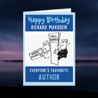 Feliz Cumpleaños. Tarjeta de cumpleaños para autor