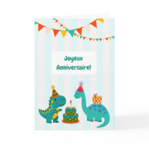 Feliz Cumpleaños Tarjeta de Dinosaurio Tarjeta de 