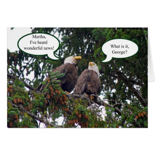 Feliz cumpleaños, tarjeta de Eagles calvo