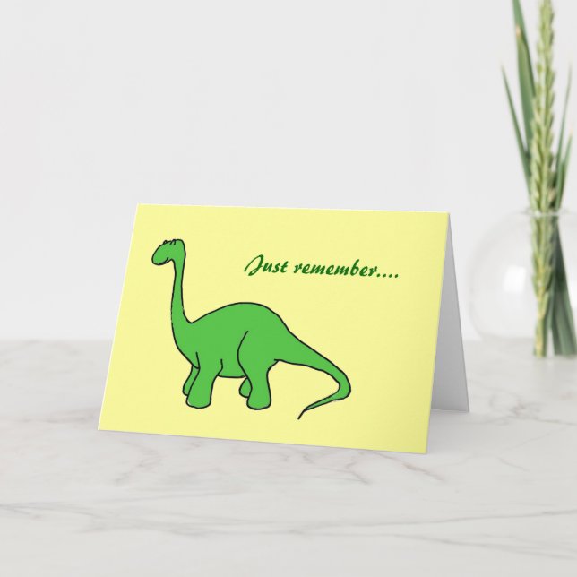 Feliz cumpleaños, tarjeta de edad de dinosaurios (Anverso)