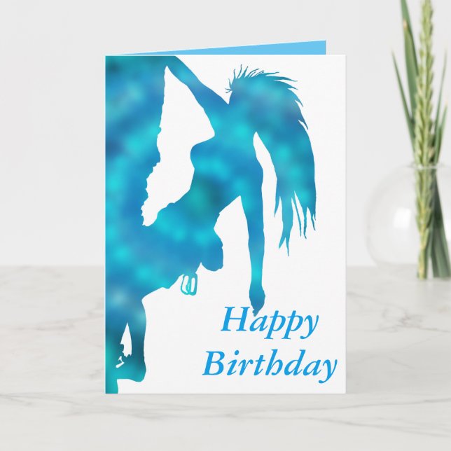 Feliz cumpleaños, tarjeta de escalador de rock (Anverso)