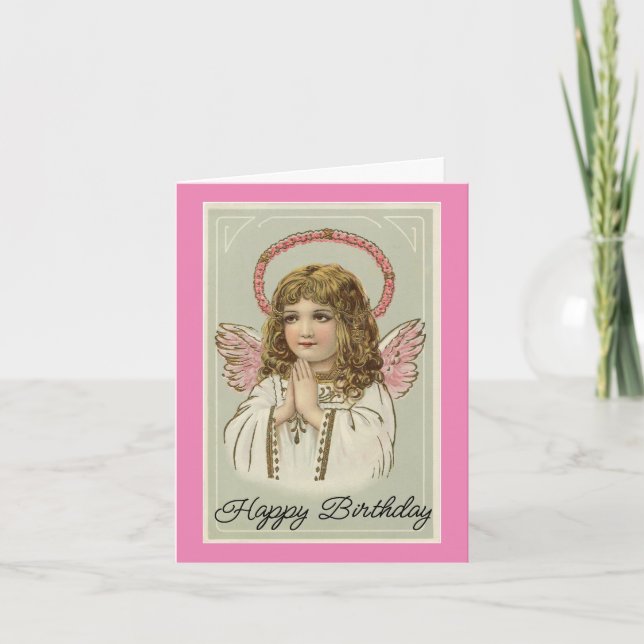 Feliz cumpleaños tarjeta de felicitación Angel Pra (Anverso)