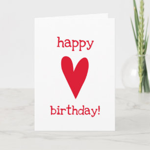 ¡Feliz Cumpleaños! Tarjeta de Felicitación Corazón
