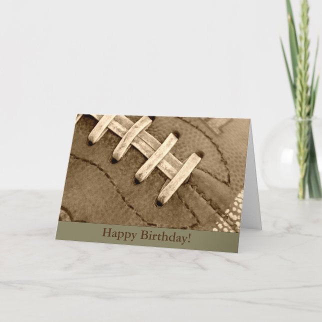 Feliz cumpleaños, tarjeta de felicitación de fútbo (Anverso)