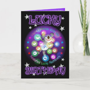 Feliz cumpleaños, tarjeta de felicitación de la lo