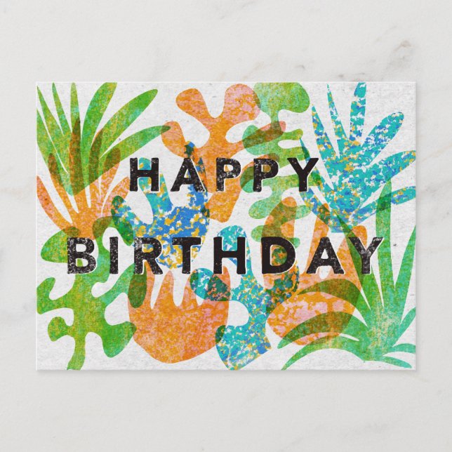 Feliz cumpleaños tarjeta de felicitación en efecto (Anverso)