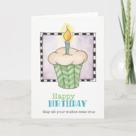 Feliz cumpleaños, tarjeta de felicitación para pas
