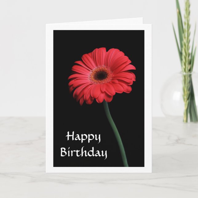 Feliz cumpleaños, tarjeta de felicitación Red Gerb (Anverso)