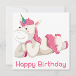 Feliz cumpleaños, tarjeta de felicitación Unicorn