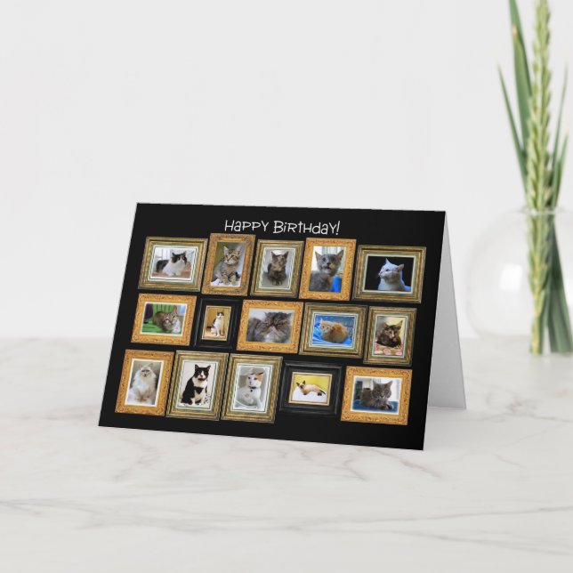 Feliz Cumpleaños, Tarjeta de Galería de Retratos d (Anverso)
