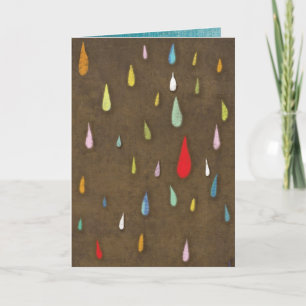 Feliz cumpleaños, tarjeta de lluvia