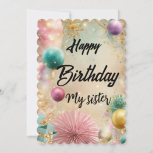 Feliz cumpleaños tarjeta de mi hermana