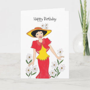 Feliz cumpleaños, tarjeta de novia