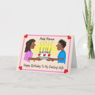 Feliz cumpleaños, tarjeta de pareja