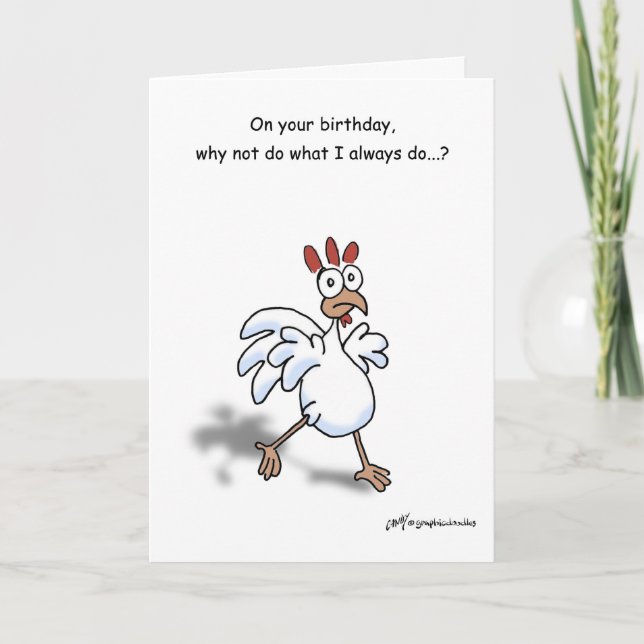 ¡Feliz cumpleaños, tarjeta de pollo de primavera! (Anverso)