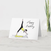 Feliz cumpleaños tarjeta de reformadores Pilates