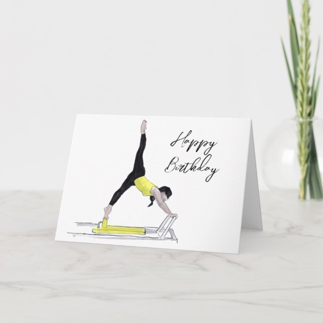 Feliz cumpleaños tarjeta de reformadores Pilates (Anverso)
