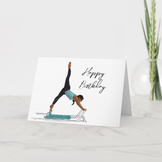 Feliz cumpleaños tarjeta de reformadores Pilates (Anverso)