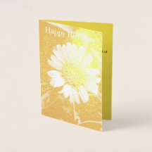 Feliz cumpleaños tarjeta de Relieve metalizado dor