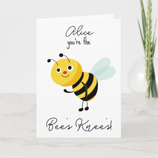 feliz cumpleaños tarjeta de rodilla de Bee (Anverso)