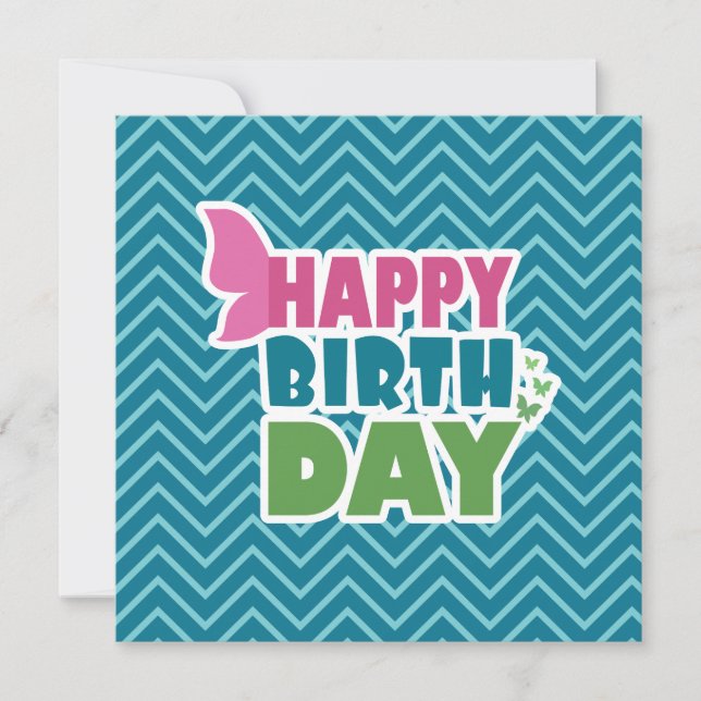 Feliz cumpleaños, tarjeta de saludo de primavera d (Anverso)