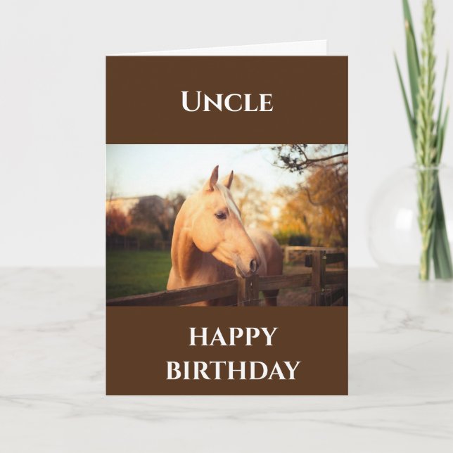**"FELIZ CUMPLEAÑOS*** TARJETA DE TÍO DE GUAY HORS (Anverso)