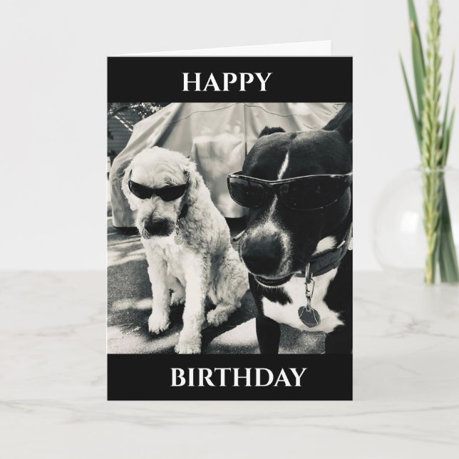 **"FELIZ CUMPLEAÑOS*** TARJETA DE TÍO DE PERROS GU (Anverso)