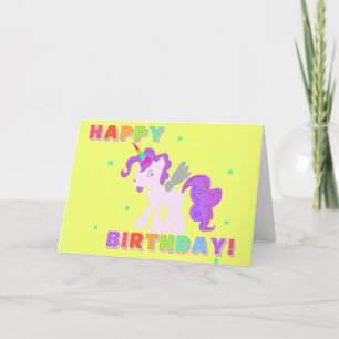 Feliz cumpleaños, tarjeta de unicornio 2