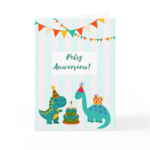 Feliz Cumpleaños Tarjeta Dinosaurio