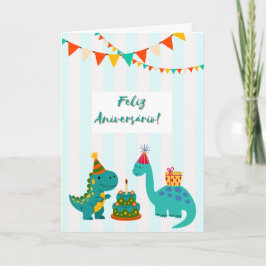 Feliz Cumpleaños Tarjeta Dinosaurio