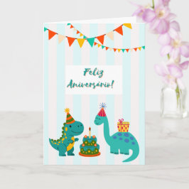 Feliz Cumpleaños Tarjeta Dinosaurio