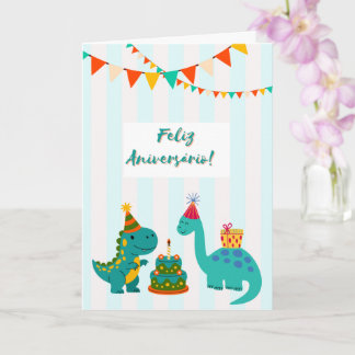 Feliz Cumpleaños Tarjeta Dinosaurio