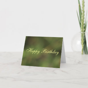 Feliz cumpleaños, tarjeta general de tonos verdes