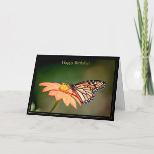 Feliz Cumpleaños Tarjeta Monarca Mariposa