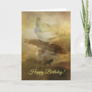 Feliz cumpleaños Tarjeta nativa espiritual nativa