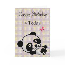 Feliz cumpleaños Tarjeta Panda Lilac Negro