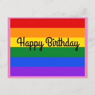Feliz Cumpleaños Tarjeta Postal Arcoíris #1