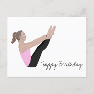 Feliz Cumpleaños Tarjeta Postal de Pilates