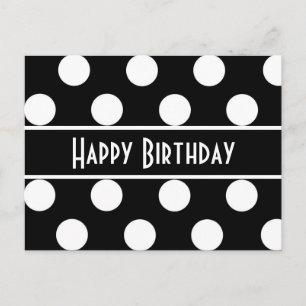 Feliz cumpleaños, tarjeta postal de puntos de Polk
