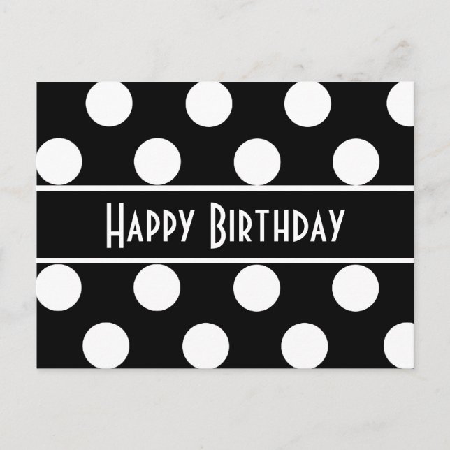 Feliz cumpleaños, tarjeta postal de puntos de Polk (Anverso)