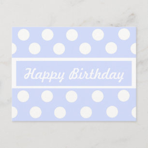 Feliz cumpleaños tarjeta postal de puntos de Polka