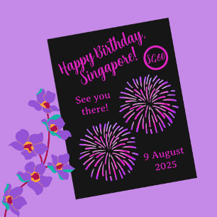 Feliz cumpleaños, tarjeta postal del Día Nacional